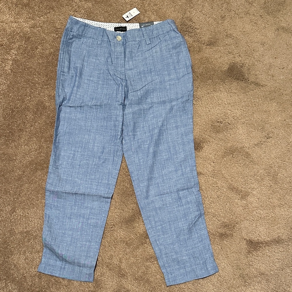 Talbots Light Blue Crop Pants